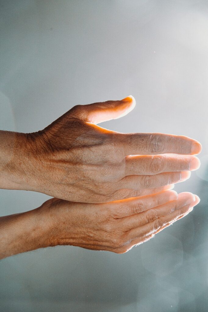 hands, light, hand