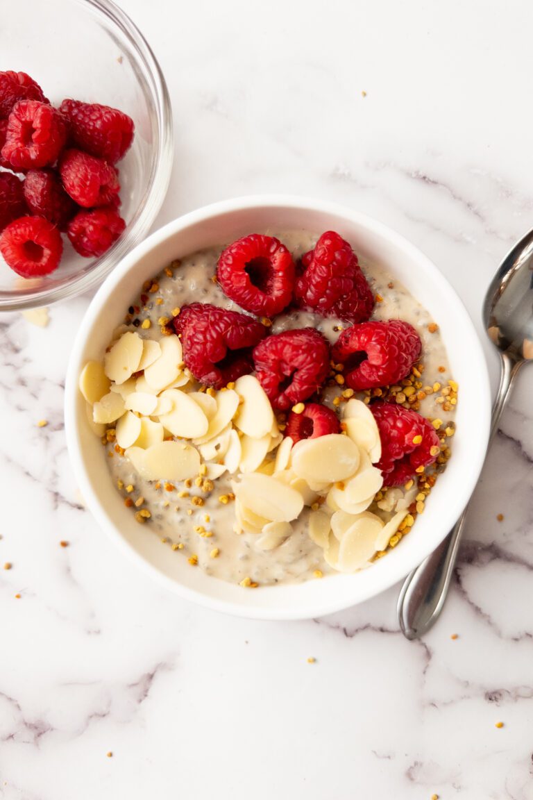 Simple Raspberry Chia Pudding Bowl